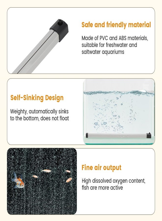 hygger Aquarium Bubble Strip, Nano Air Bubble Curtain Wall Aquarium Air Stone Kit, Quiet High Dissolved Oxygen Diffuser Fish Tank Bubbler Decorations for Freshwater Saltwater (13.8 Inch) - Image 4