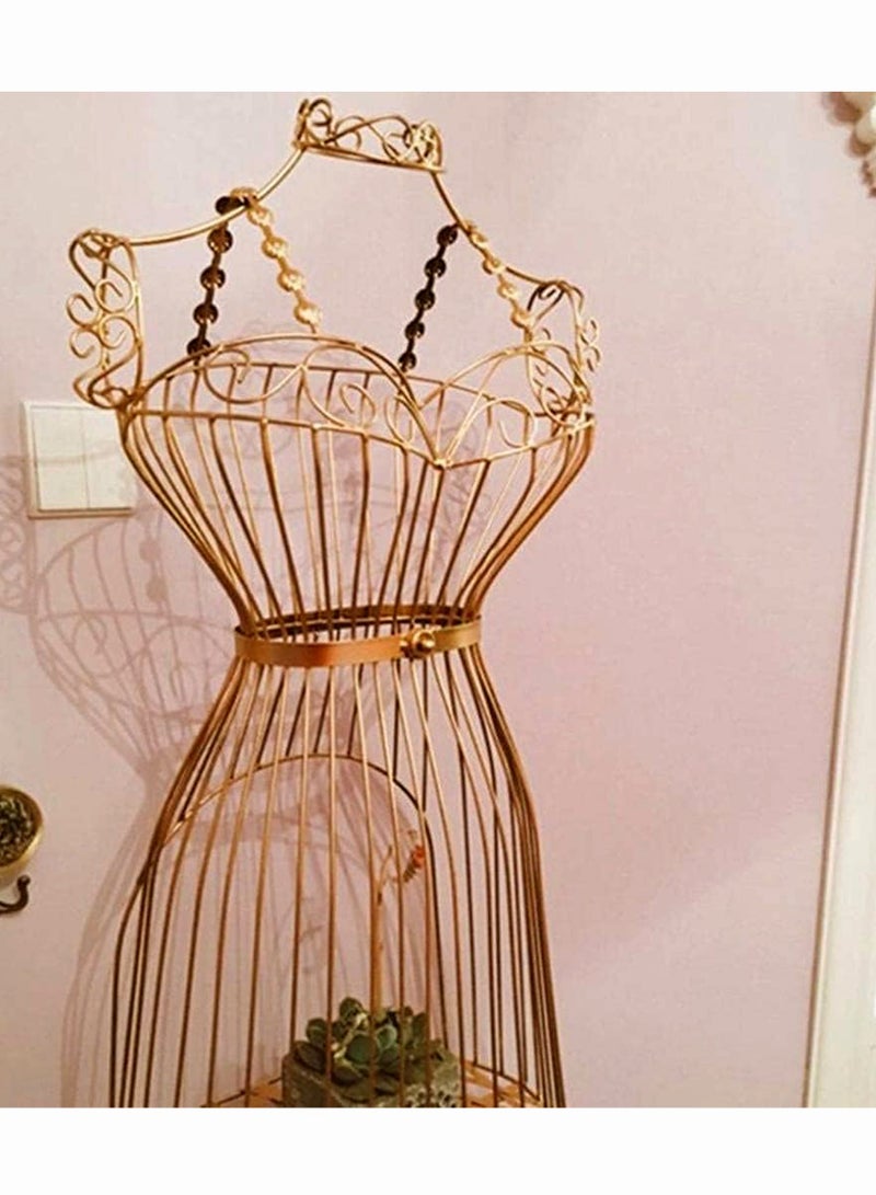 LINGWEI Half Length Iron Female Mannequin White 37x29x150 CM - Image 4