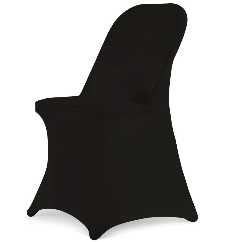 HAINARverS Folding Chair Covers for Wedding 10pcs Stretch Spandex Washable Fabric Chair Cover Decoration Chair Cover for Wedding Party Banquet Birthday Conference EventBlack 10 PCS