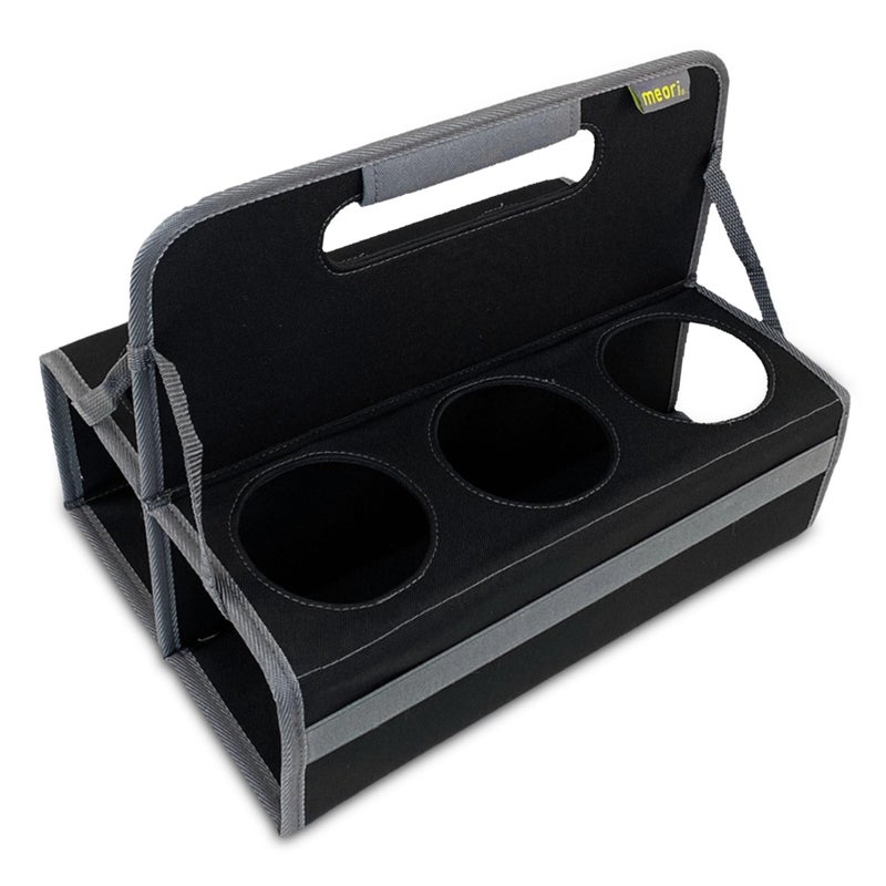 meori Reusable Drink Carrier 6 Cup Take Out Cup Carrier Collapsible Coffee Carrier with Handle Wine Cocktails Portable Drink Caddy