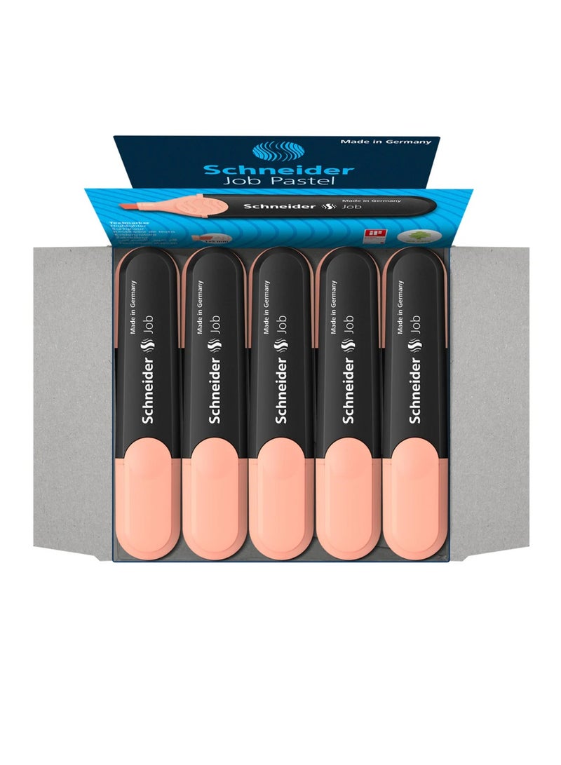 Schneider 10-Piece Job Textmarker Highlighter Pastel Peach - Image 1