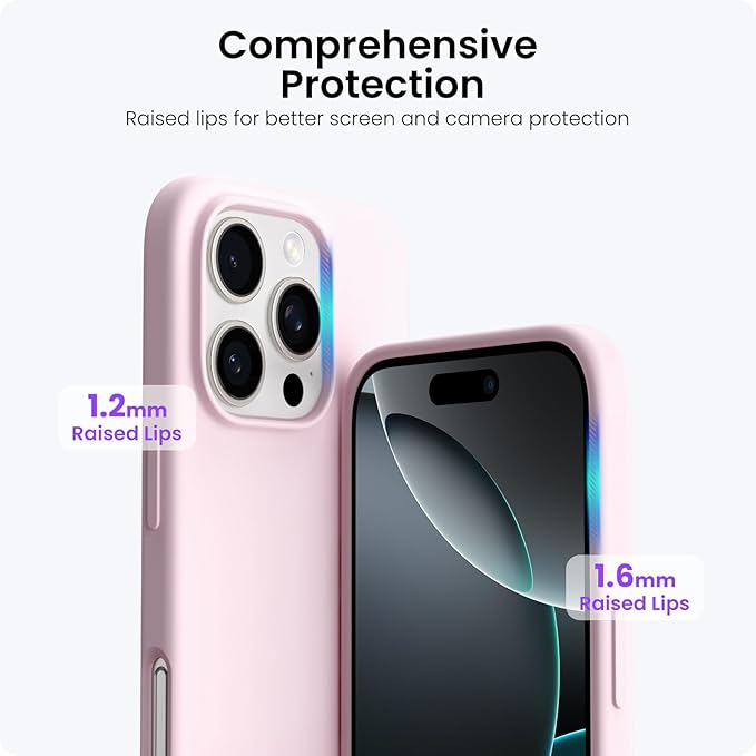 Unipha iPhone 16 Pro Max Silicone Case Chalk Pink - Image 4
