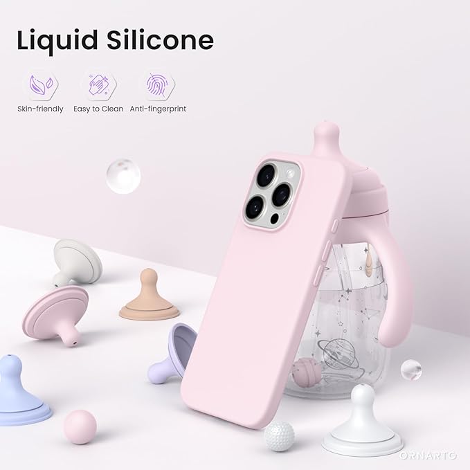 Unipha iPhone 16 Pro Max Silicone Case Chalk Pink - Image 2