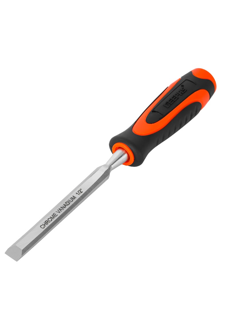 GEEPAS Geepas Toolz 1/2" Wood Chisel- GT5935, High-Quality Cr-V Construction, Induction Hardened, Equipped with TPR Handle| Light-Weight and Durable, Ideal for DIY, Home Improvement, General Repairs, Mainten  - Image 1