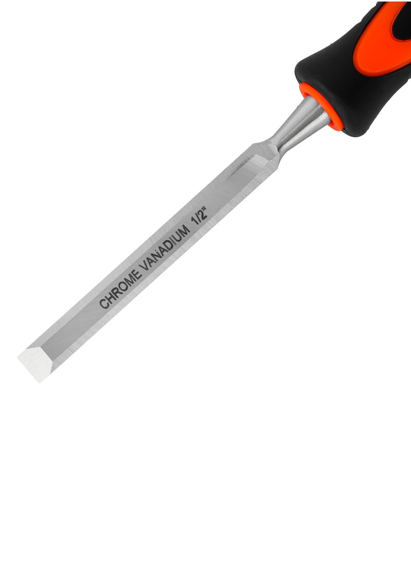 GEEPAS Geepas Toolz 1/2" Wood Chisel- GT5935, High-Quality Cr-V Construction, Induction Hardened, Equipped with TPR Handle| Light-Weight and Durable, Ideal for DIY, Home Improvement, General Repairs, Mainten  - Image 2