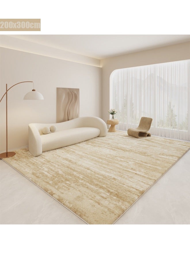 Area Rug Living Room Rugs Abstract Modern Soft Non Slip Carpet Indoor Thin Low Pile Carpets for Bedroom Under Dining Table Home Office Farmhouse Decor Beige (C-200x300cm) - Image 1