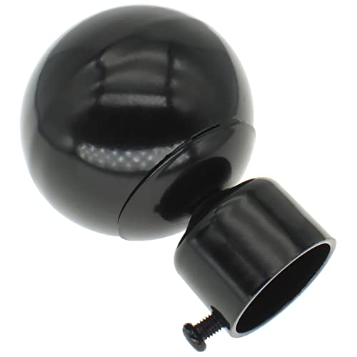 FDXGYH Window Curtain Rod Cap Finials 2 Pcs Ball Design Window Curtain Rod End Plug with fixing screw for 1.1inch Diameter Roman Curtain Rods [FDXGYH] - Image 4
