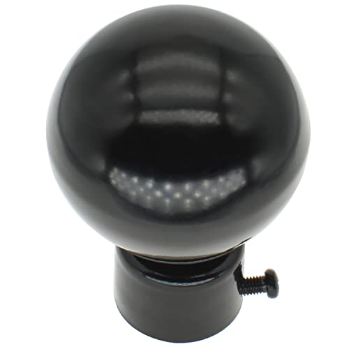 FDXGYH Window Curtain Rod Cap Finials 2 Pcs Ball Design Window Curtain Rod End Plug with fixing screw for 1.1inch Diameter Roman Curtain Rods [FDXGYH] - Image 3