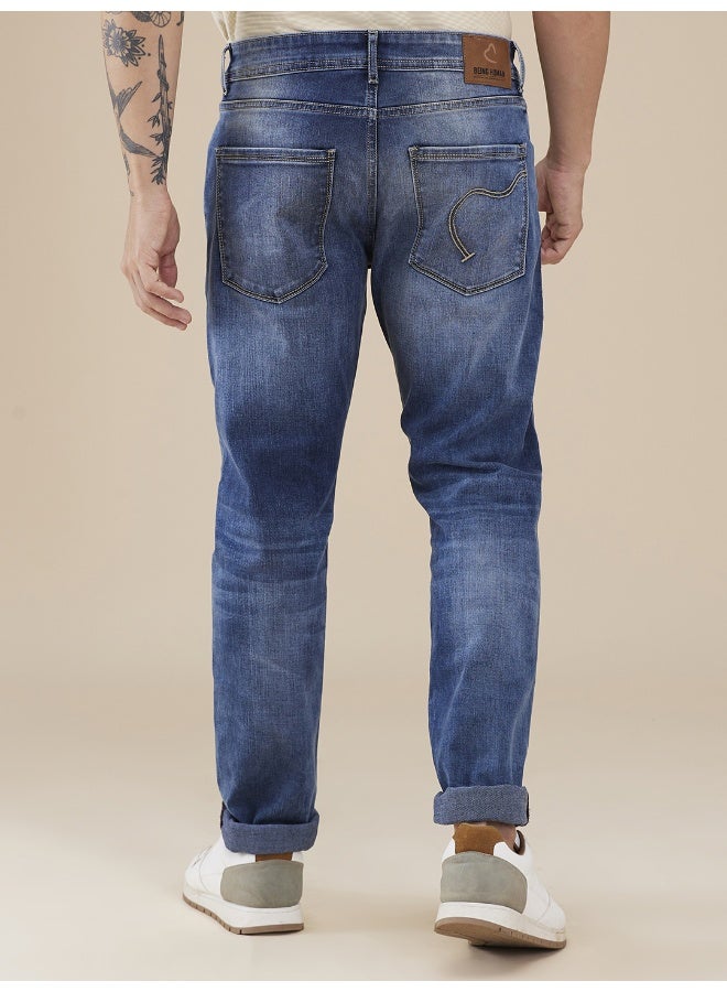 Being Human جينز رجالي بتصميم مستقيم بلون متوسط - Image 3