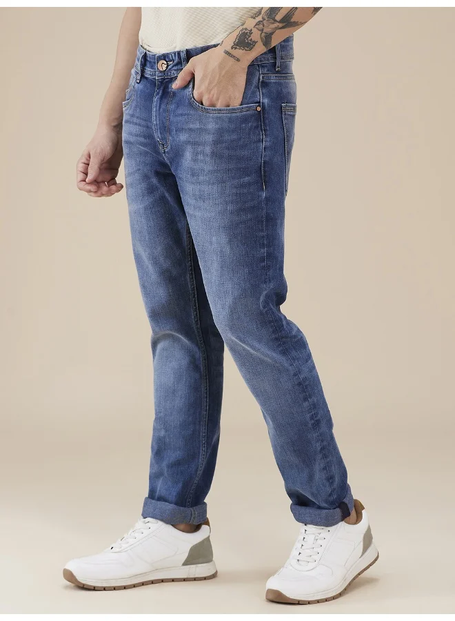 Being Human Mens Mid Tone Straight Fit Denims