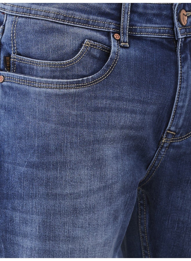 Being Human جينز رجالي بتصميم مستقيم بلون متوسط - Image 4