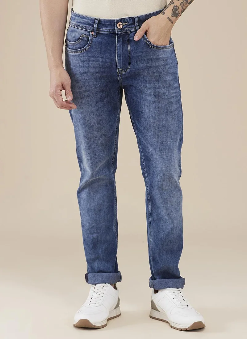 Being Human MID TONE Men Classic Light Fade Stretchable Jeans for Men | Best Price UAE