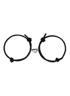 GBTBYS 2PCS Magnetic Couple Bracelets Love Vows of Promise Mutual Attraction Long Distance Friendship Best Friend Sister Braided Rope Gift for Men Women Mothers Day Birthday Gift