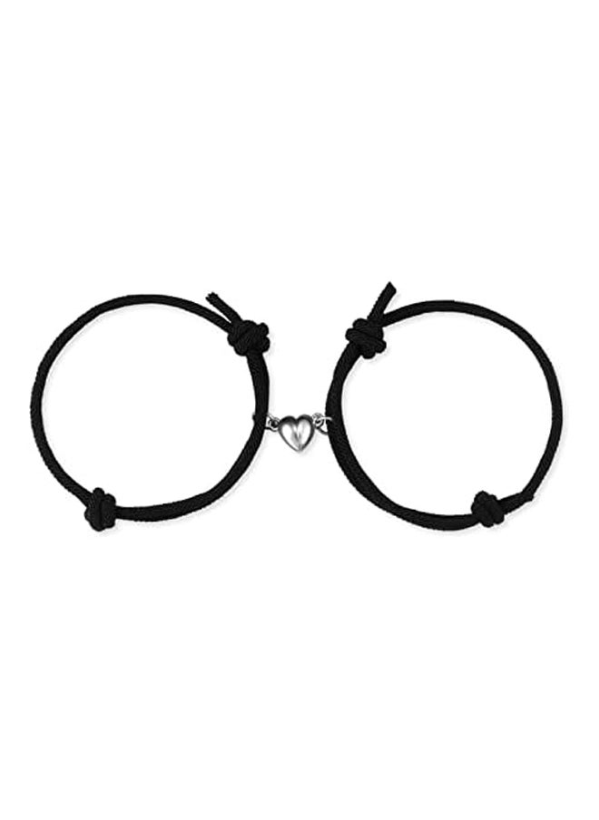 Generic - GBTBYS 2PCS Magnetic Couple Bracelets Love Vows of Promise Mutual Attraction Long Distance Friendship Best Friend Sister Braided Rope Gift for Men Women Mothers Day Birthday Gift - Image 1