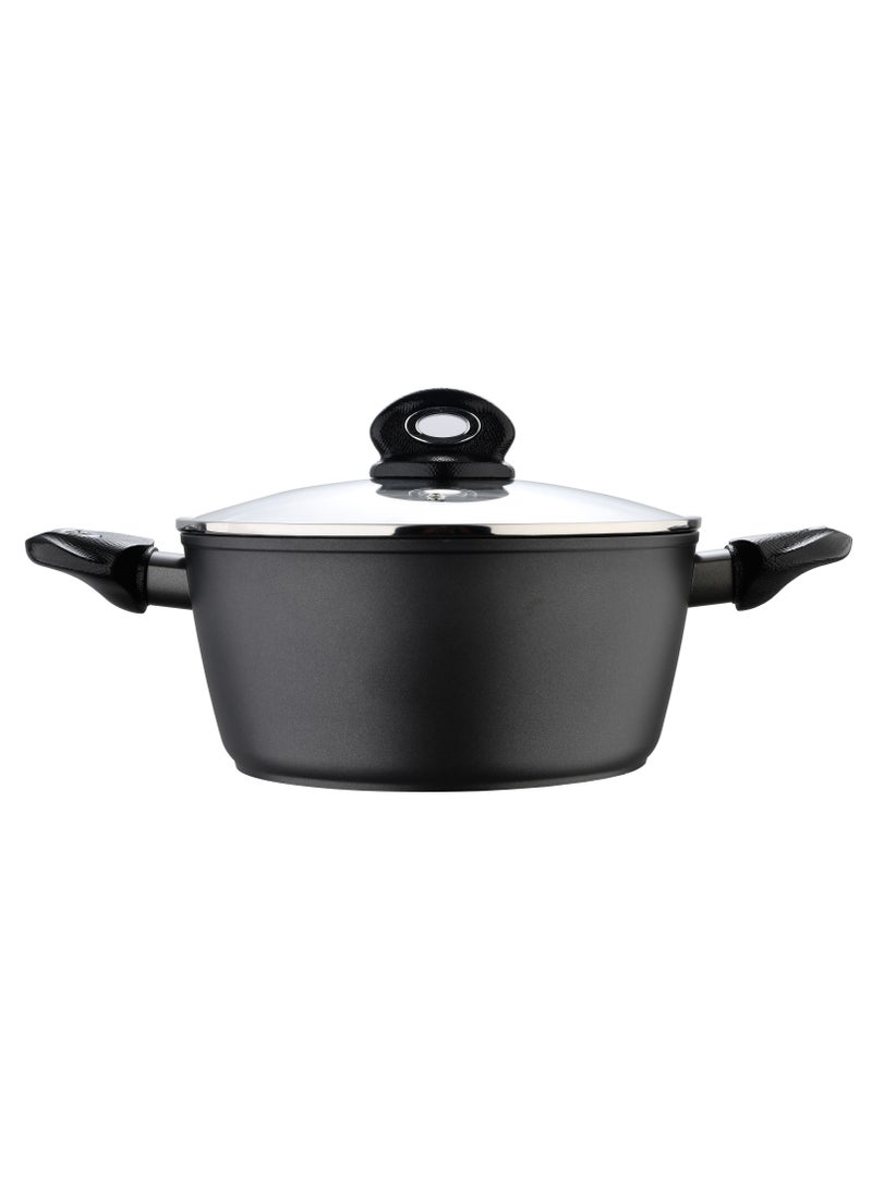 BERGNER Orion Forged Aluminium Induction Bottom Non-stick Casserole With Lid 30cm - Image 3