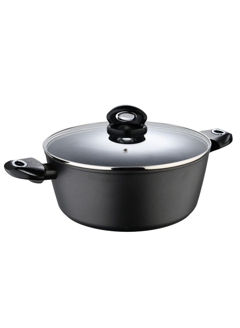 BERGNER Orion Forged Aluminium Induction Bottom Non-stick Casserole With Lid 30cm - Image 1