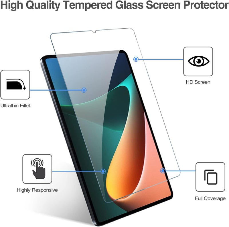 Procases [2 Pack] Screen Protector For Xiaomi Pad 5 / Pad 5 Pro 11" 2021, Tempered Glass Screen Film Guard For Xiaomi Mi Pad 5 /Pad 5 Pro 11" 2021 Release - Image 2