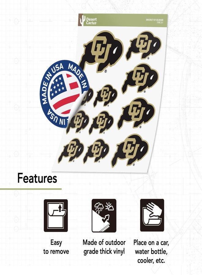 Desert Cactus University of Colorado Buffaloes Buffs Sticker Vinyl Decals Laptop Water Bottle Car Scrapbook Sheet T3 (Type 3-1) - Image 4