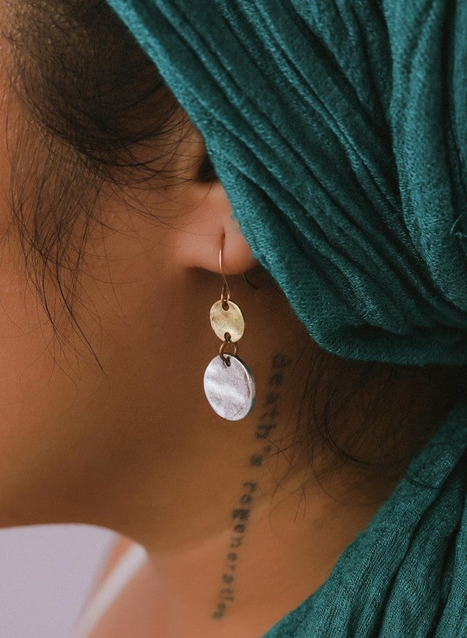 MINACHI Vintage Boho Antique Layered Disc Dangle Drop Earrings, Vintage Fashion Statement Jewelry Gift for Women (2) - Image 5