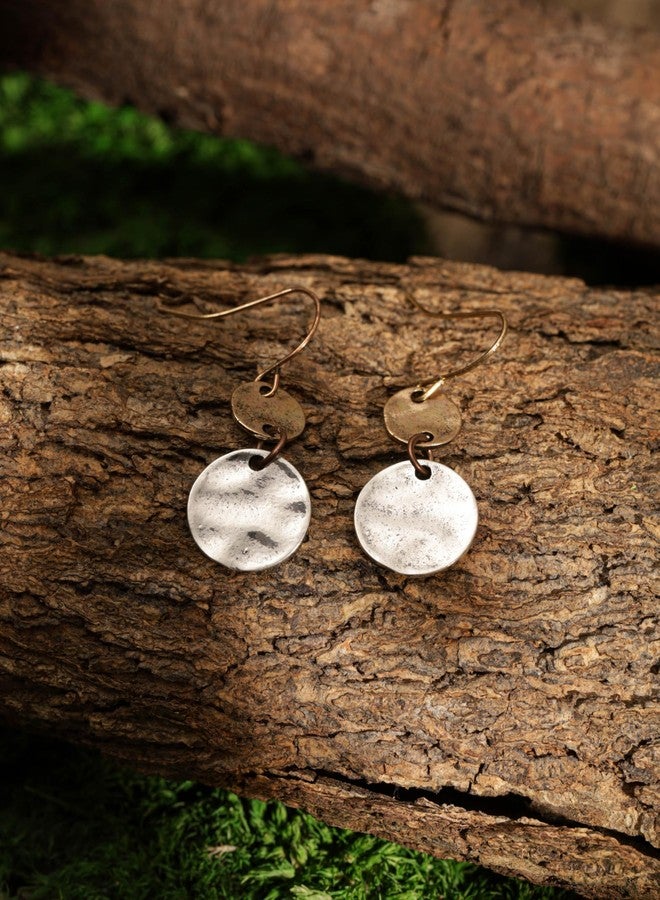 MINACHI Vintage Boho Antique Layered Disc Dangle Drop Earrings, Vintage Fashion Statement Jewelry Gift for Women (2) - Image 4