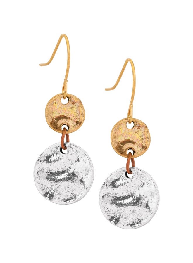 MINACHI Vintage Boho Antique Layered Disc Dangle Drop Earrings, Vintage Fashion Statement Jewelry Gift for Women (2) - Image 1