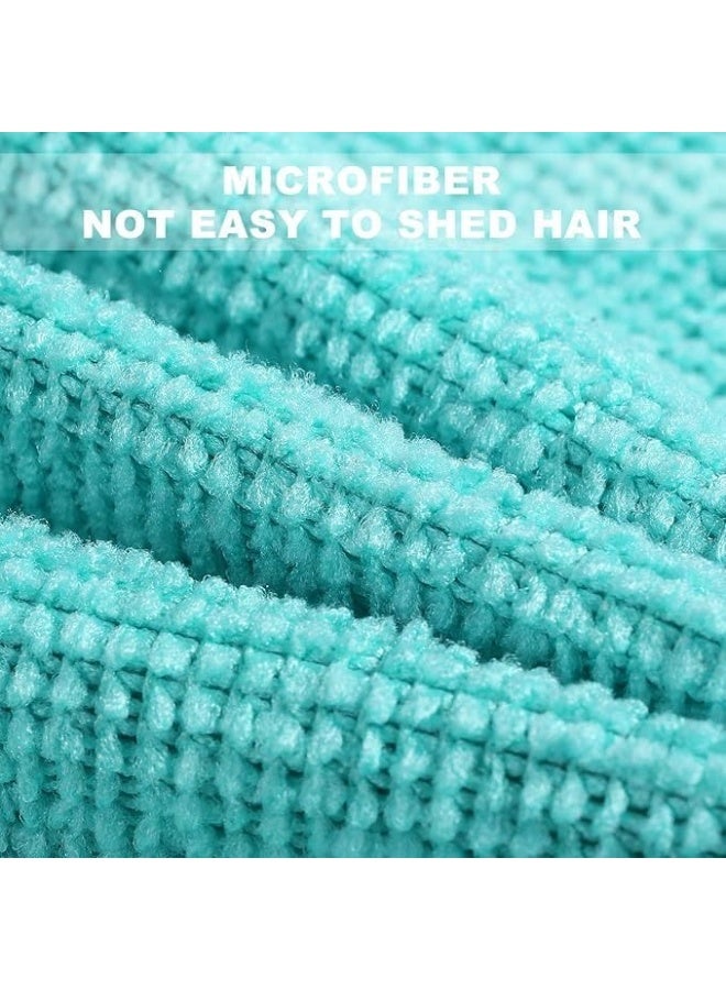 Microfiber Cleaning Cloth - Reusable Wipes Box - Multi-Purpose Microfiber Towel for Home Kitchen Car Glass Towel-20 Pieces  (Green) - Image 4