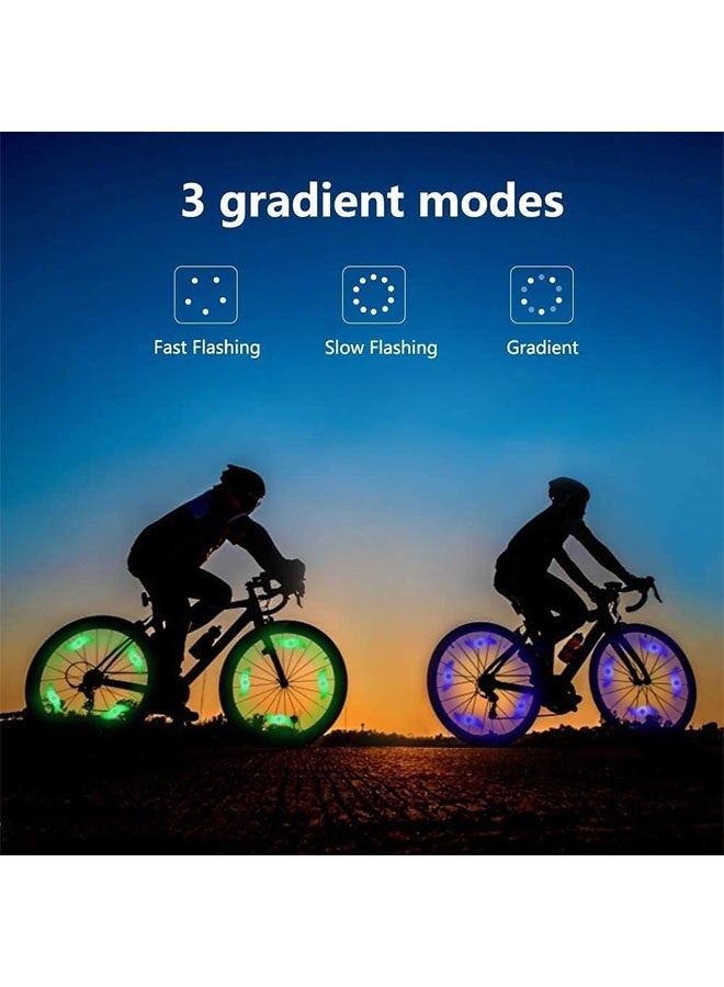 Ailily 4 Pack Bike Spoke Lights, LED Bike Wheel Lights Keep Safe Decorations with 3 LED Flash Modes  - Image 2