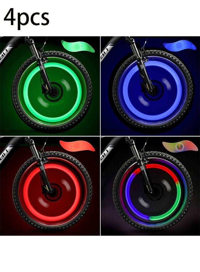 Ailily 4 Pack Bike Spoke Lights, LED Bike Wheel Lights Keep Safe Decorations with 3 LED Flash Modes  - Image 1
