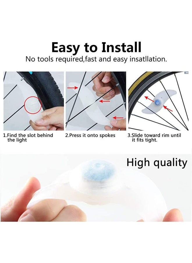 Ailily 4 Pack Bike Spoke Lights, LED Bike Wheel Lights Keep Safe Decorations with 3 LED Flash Modes  - Image 5