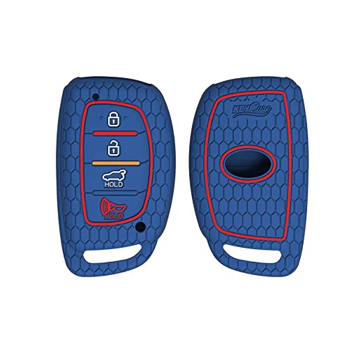 CARMATE Silicone Car Key Cover KC-30 Fit for ( Creta, i20 (2021), Venue, Tucson, Elantra )-Blue - Image 3