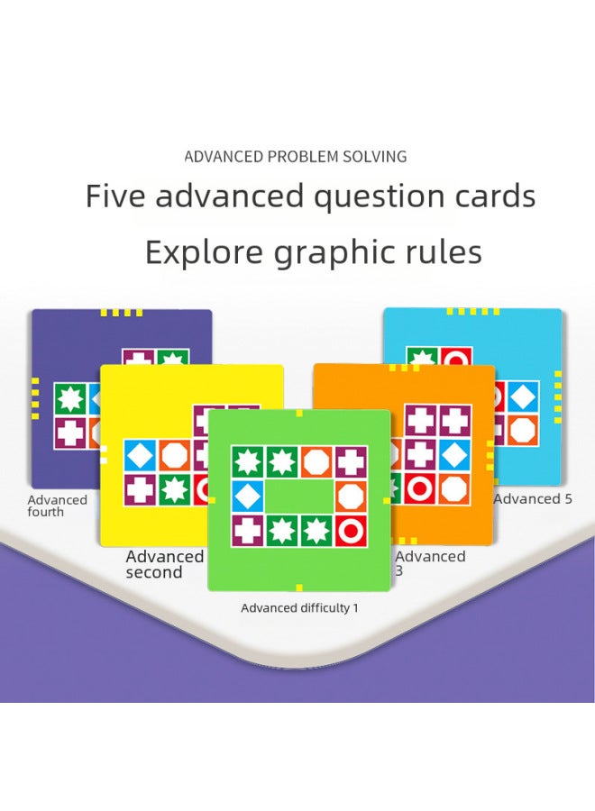 التفكير المكاني للأطفال، التركيز، تدريب الذاكرة، التفاعل بين الوالدين والطفل، المطابقة، الموهبة، مكعبات البناء، ألعاب الأولاد والبنات - اللون: أزرق موهبة متطابقة - Image 3