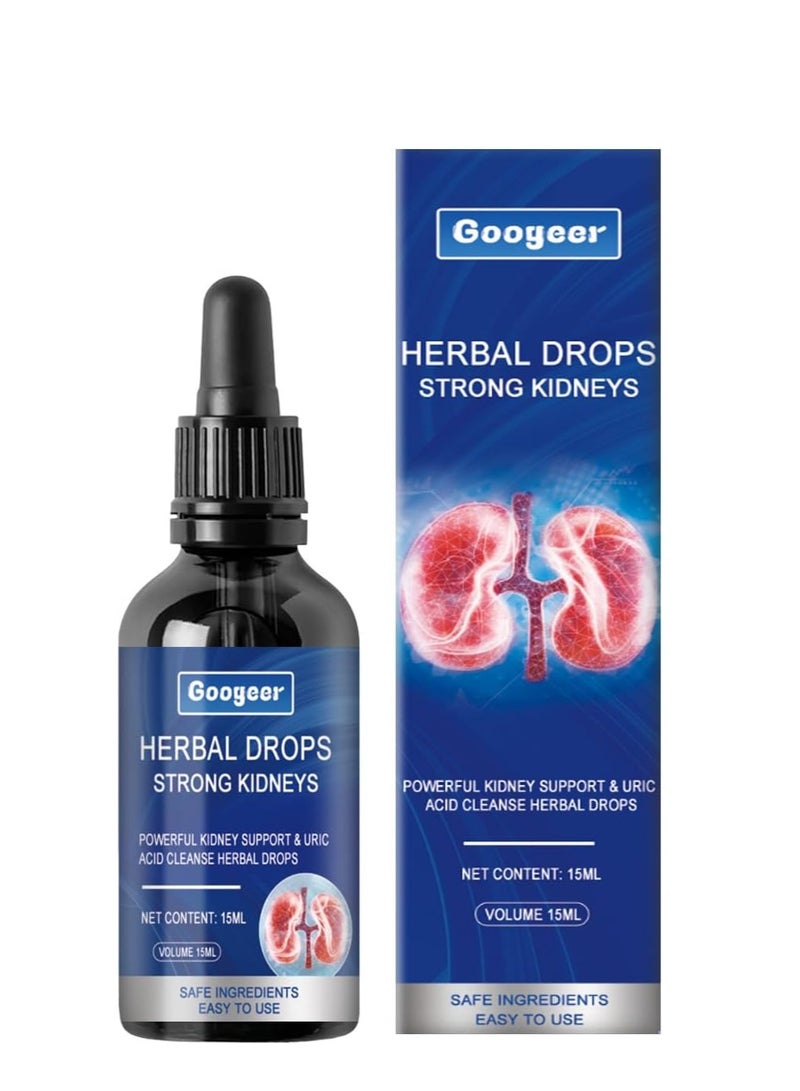 Googeer Herbal Kidney Care Drops, Oral Herbal Solution, Herbl Drops Strong Kidneys, Relaxing and Active Repair Essence Liquid, Double Enhanced Care, Herb Cleanse Drops, Herbal Care Solution (15ml) - Image 1