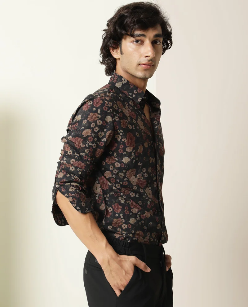 Rare Rabbit Men's Floral Print Shirt