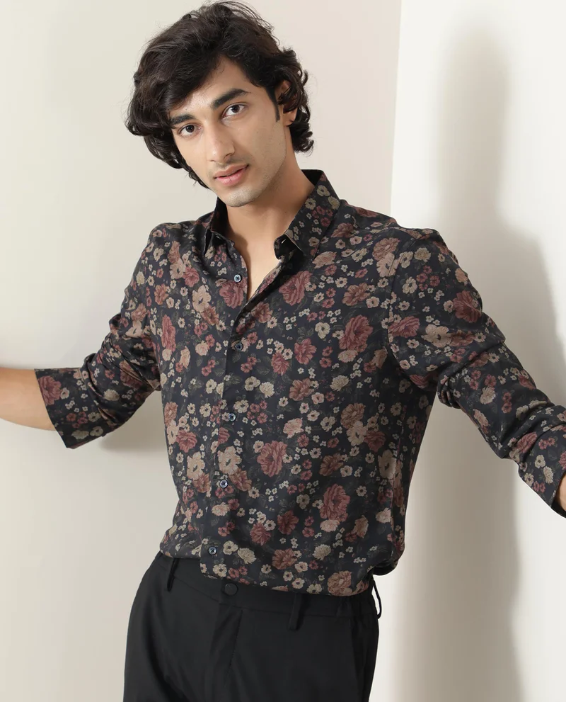 Rare Rabbit Men's Floral Print Shirt