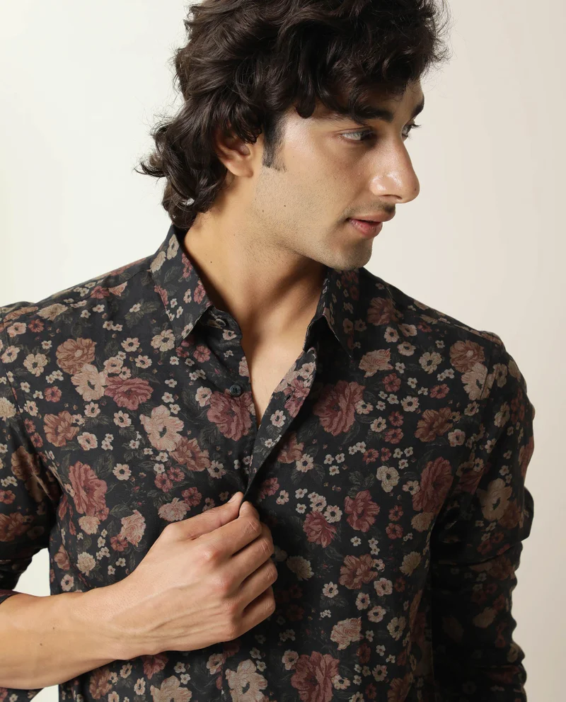 Rare Rabbit Men's Floral Print Shirt