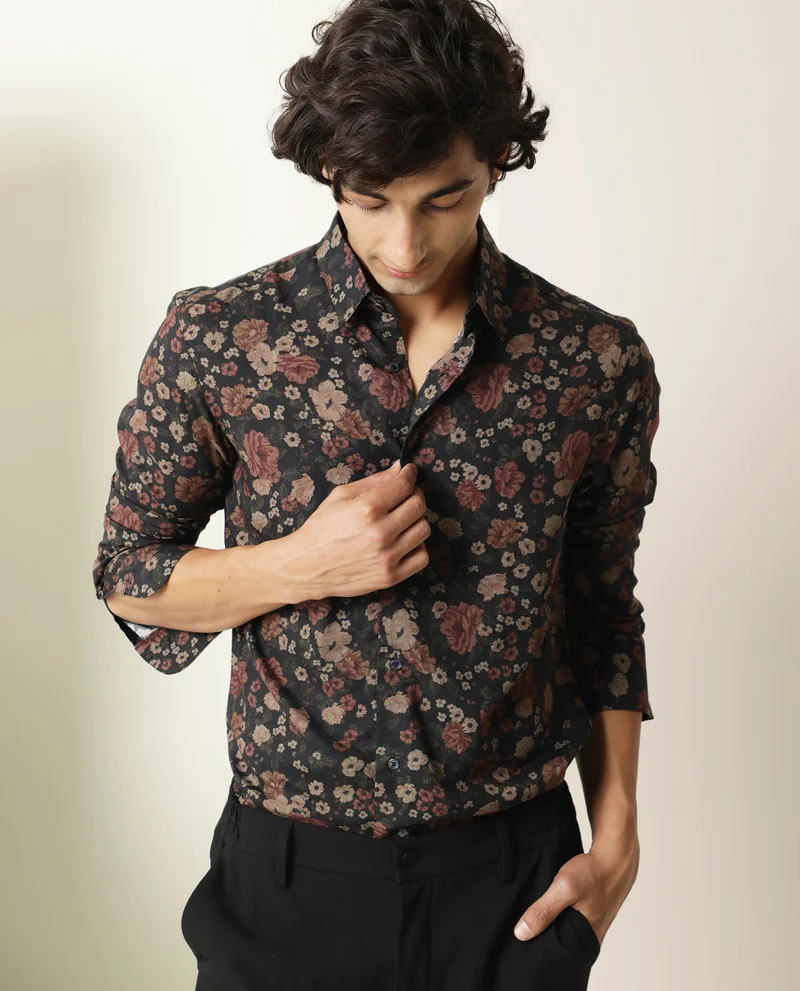 Rare Rabbit Men's Floral Print Shirt