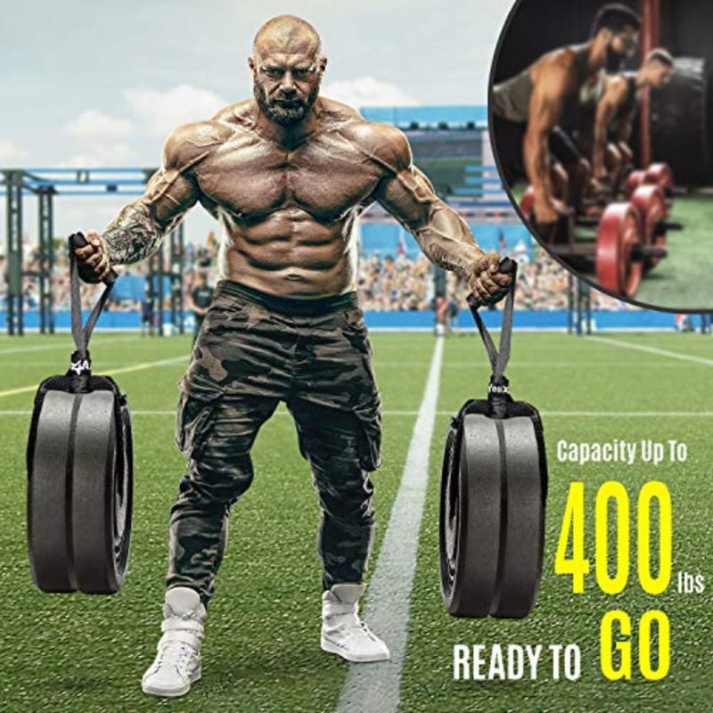 Weightlifting Handles for Farmers Walk training, heavy-duty nylon with black color, supports up to 500lbs with ergonomic non-slip grip - Image 2