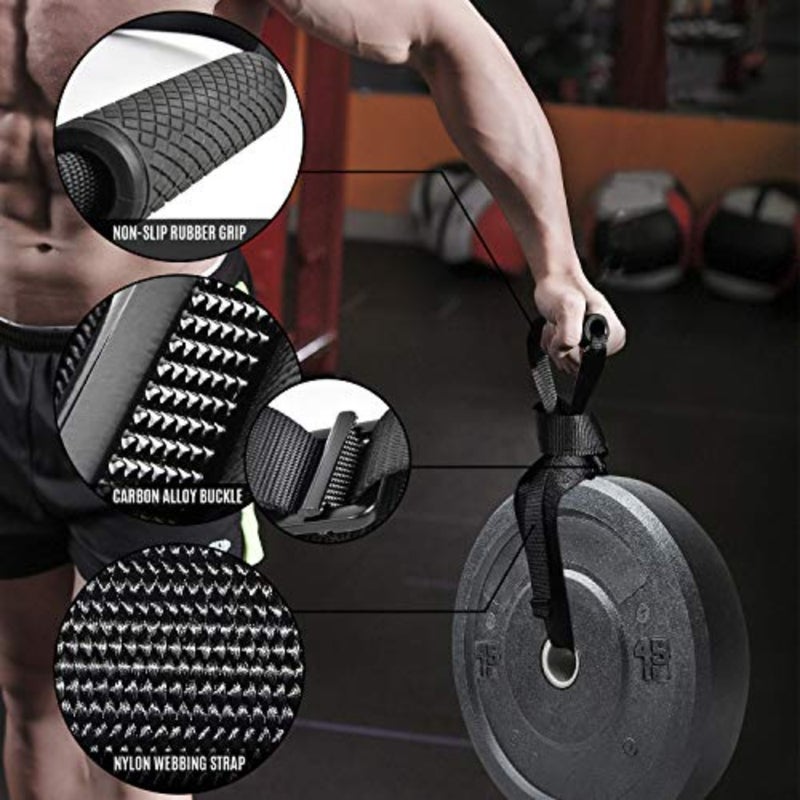 Weightlifting Handles for Farmers Walk training, heavy-duty nylon with black color, supports up to 500lbs with ergonomic non-slip grip - Image 5