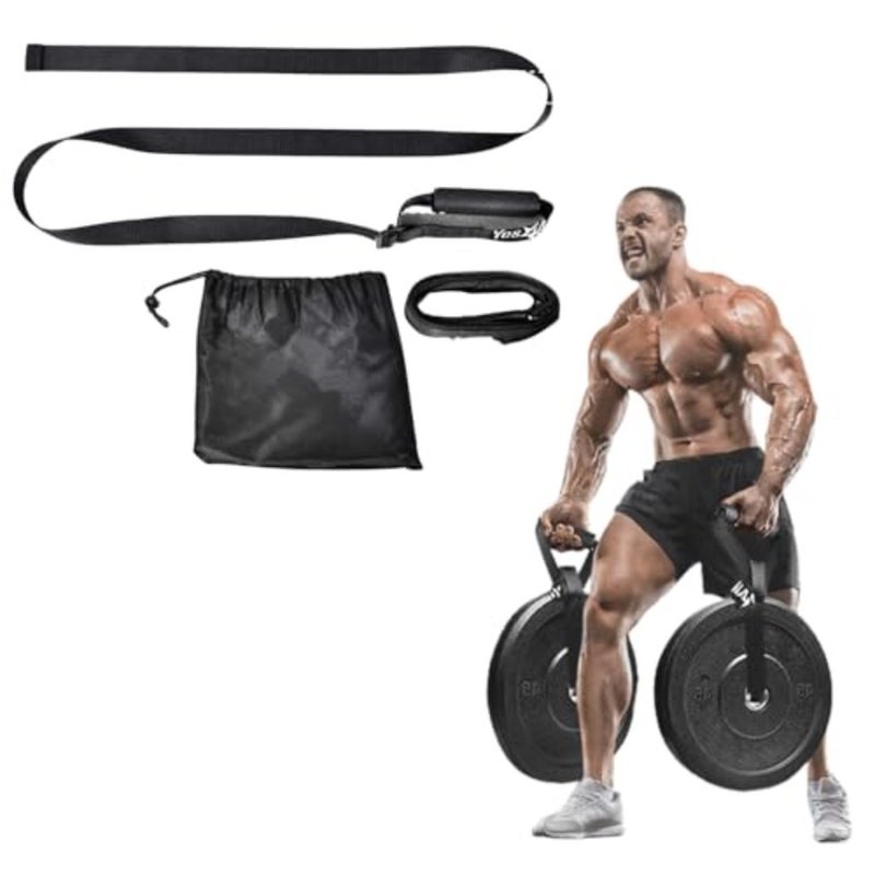 Weightlifting Handles for Farmers Walk training, heavy-duty nylon with black color, supports up to 500lbs with ergonomic non-slip grip - Image 1