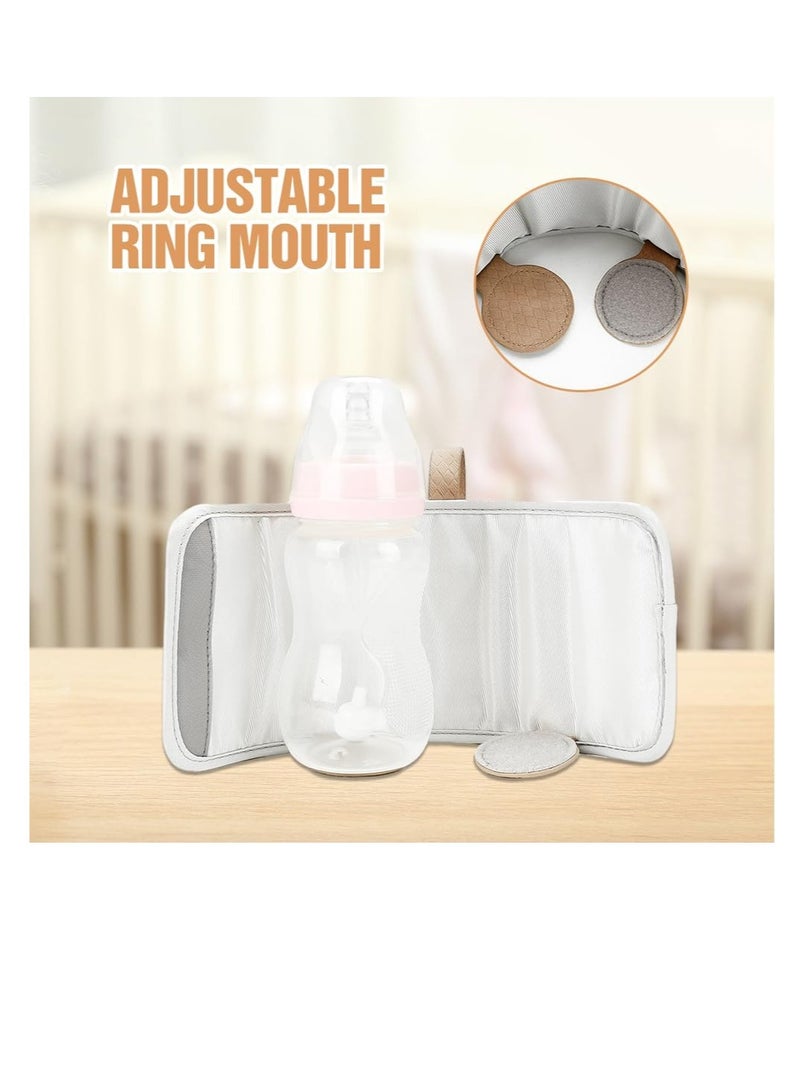 Portable Baby Bottle Warmer with Temperature Display Insulation Cover Adjustable Milk Heater for Infants - Image 3