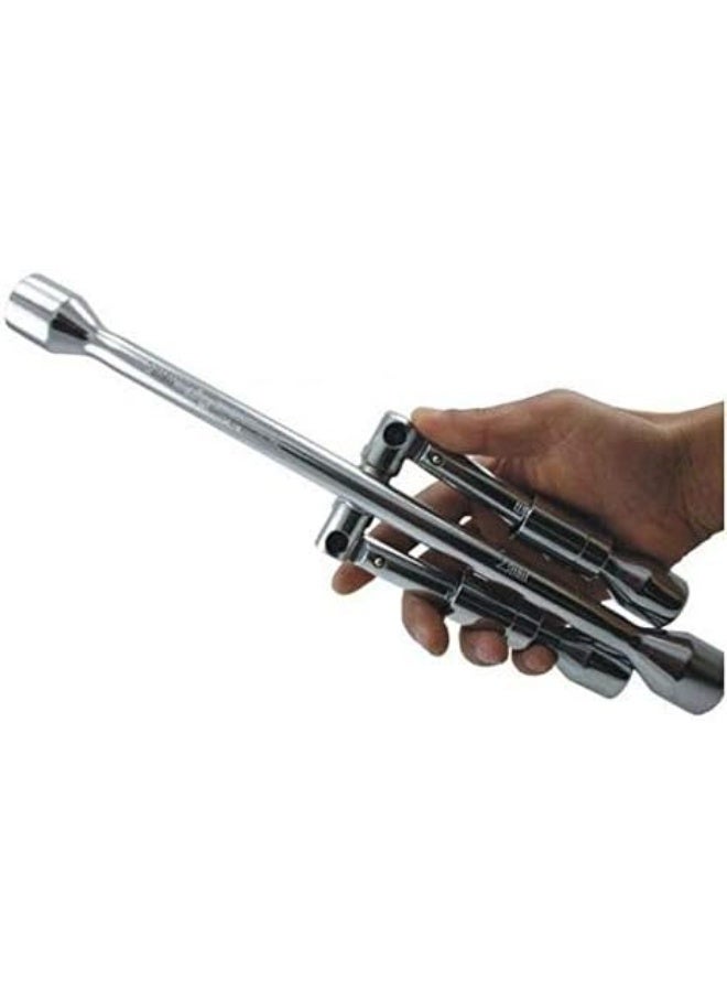4-Way Cross Lug Nut Wrench - Fits 17, 19, 21, 23mm - Heavy Duty, Durable & Easy-to-Use Tool for All Cars & Vehicles - Image 4