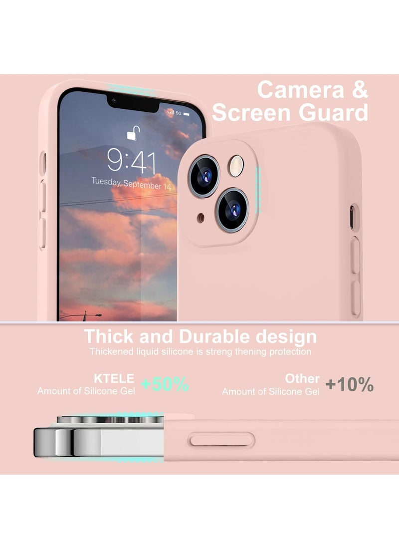 Color Fans - Case for Apple iPhone 14 6.1 inch Silicone Cover Soft Pink - Image 1