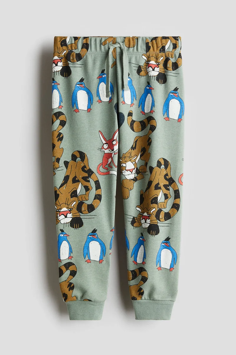 اتش اند ام بنطلون رياضي مزيّن برسمة