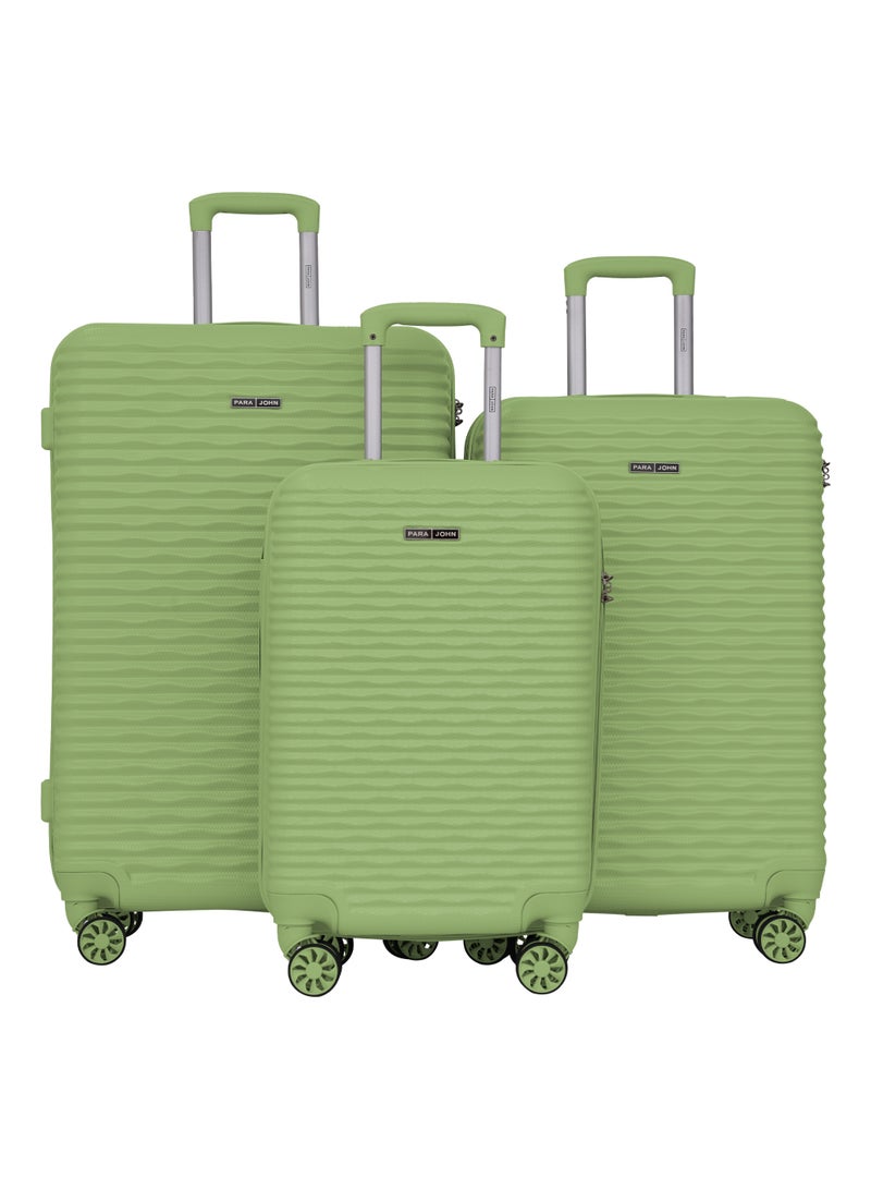 PARAJOHN SandTrail 3 Pieces ABS Luggage Trolley Set - Light Green - Image 1