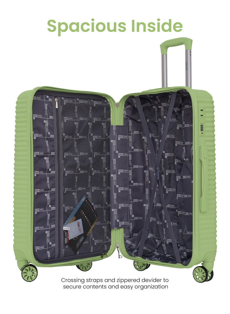 PARAJOHN SandTrail 3 Pieces ABS Luggage Trolley Set - Light Green - Image 3