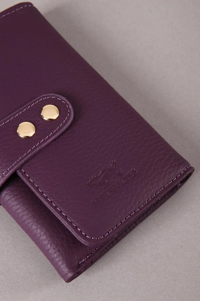 سيبتولفز Parla Genuine Leather Gold Detailed Women's Card Holder and Wallet