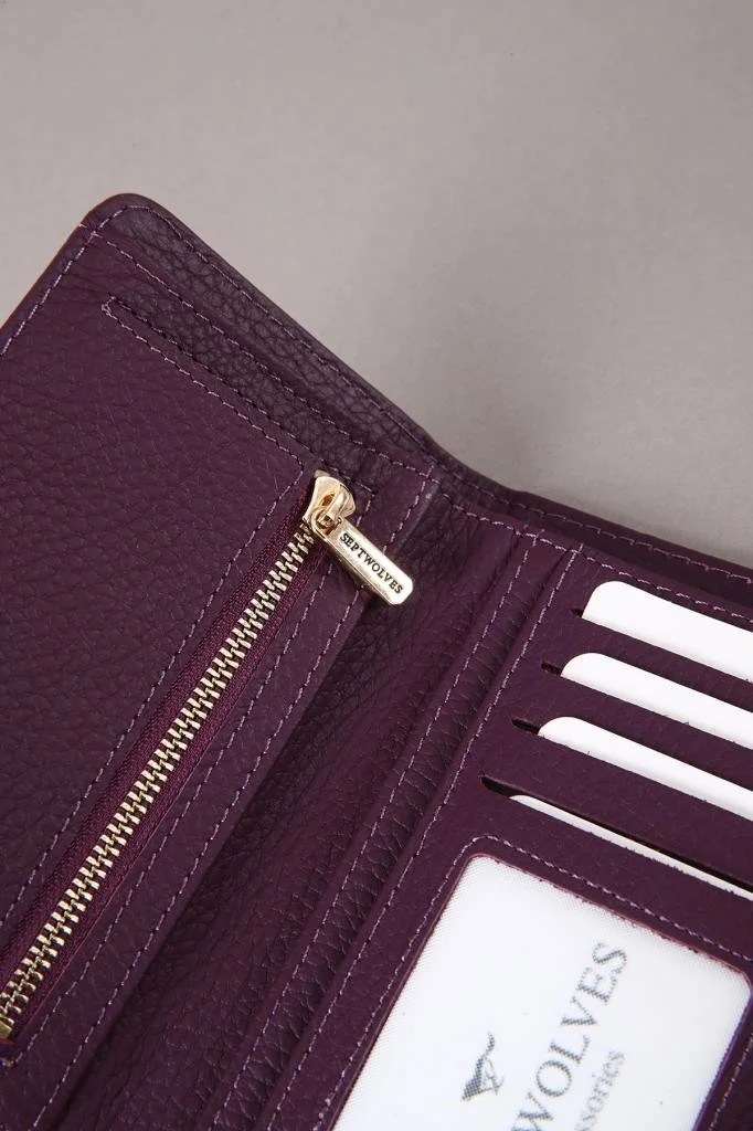 سيبتولفز Parla Genuine Leather Gold Detailed Women's Card Holder and Wallet