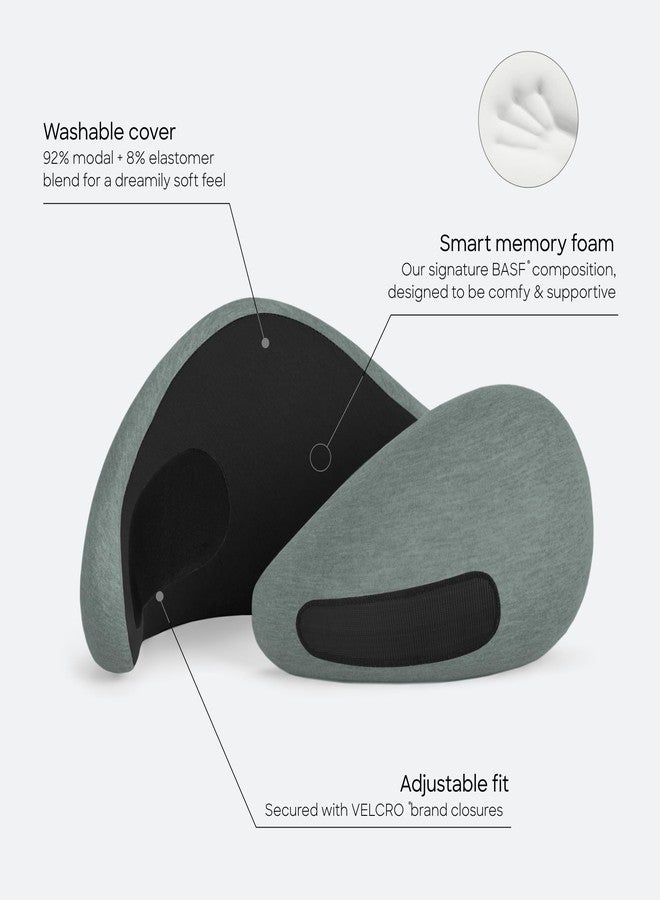 OSTRICH PILLOW Ostrichpillow Go Neck Pillow - Premium Memory Foam Travel Pillow, 360º Ergonomic Design, Asymmetrical Sides, Travel Bag Included, Washable Modal Cover - Image 4