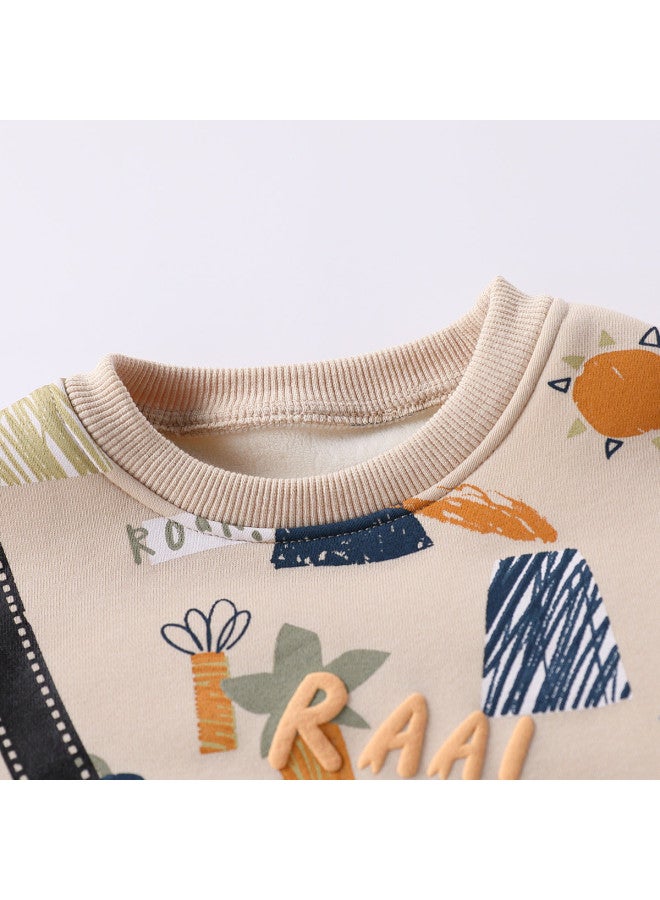 Children's Clothing Boys' Winter Fleece Sports Two-piece Set Toddler Casual Outfit - Image 5