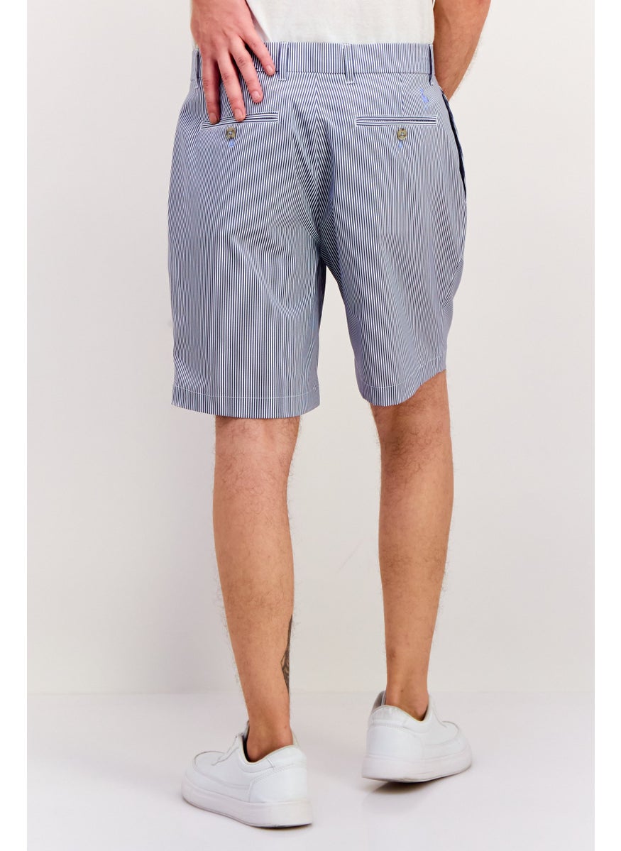 Tailorbyrd Men Stripe Basic Short, White  - Image 3